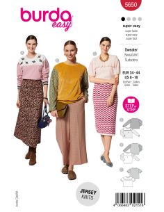 Patron de sweat-shirt - Burda 5650
