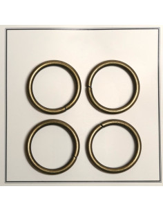 Anillos rotos para bolsas 28 mm - Bronce