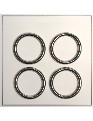 Anillos rotos para bolsas 28 mm - Plata