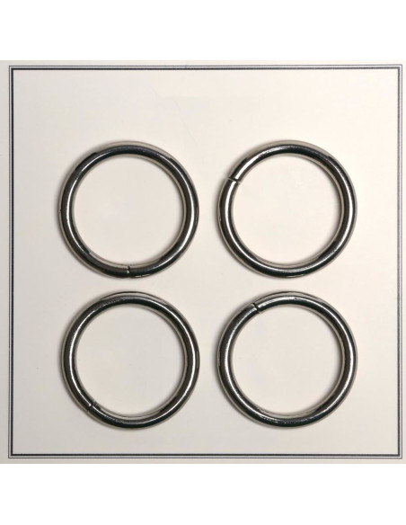 Anillos rotos para bolsas 28 mm - Plata