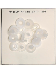 Juego de 8 articulaciones móviles de 20 mm para amigurumis