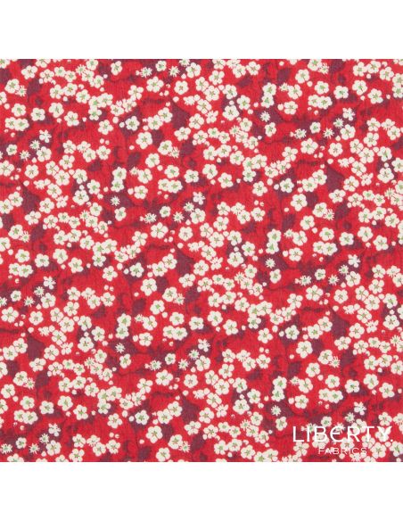 Tissu Liberty - Mitsi Valeria rouge coquelicot