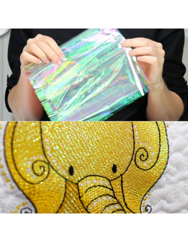 Hojas de mylar opalescentes