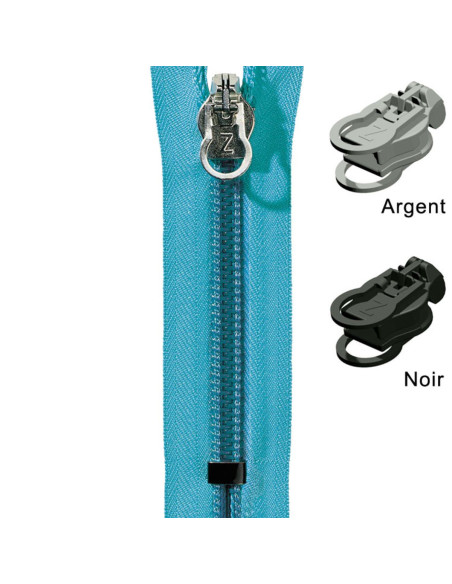 Cursor de reemplazo con clip ZlideOn 10C para cierre con dientes en espiral de nylon.