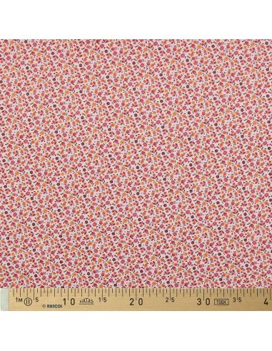 Tissu imperméable pour ciré - Caseille rose et orange