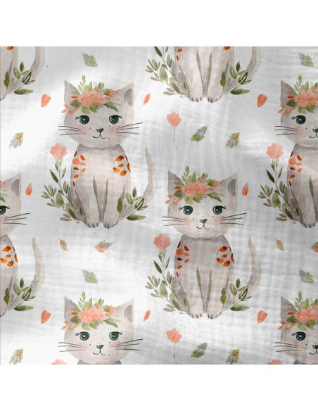 Tissu double gaze imprimé - Minoshka