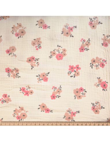Tissu double gaze imprimé - Molisa