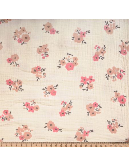 Tissu double gaze imprimé - Molisa