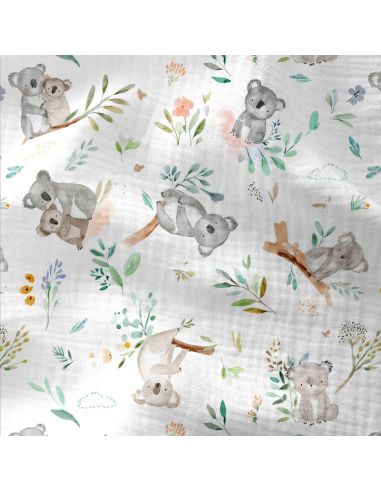 Tissu double gaze imprimé - Kokoala