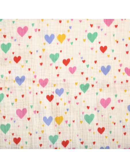 Tissu double gaze imprimé - Tiamo