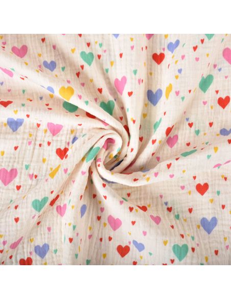Tissu double gaze imprimé - Tiamo