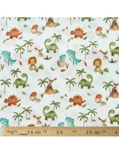 Tissu double gaze imprimé - Dinus