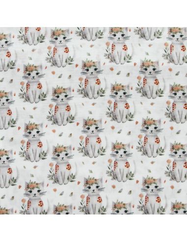 Tissu double gaze imprimé - Minoshka