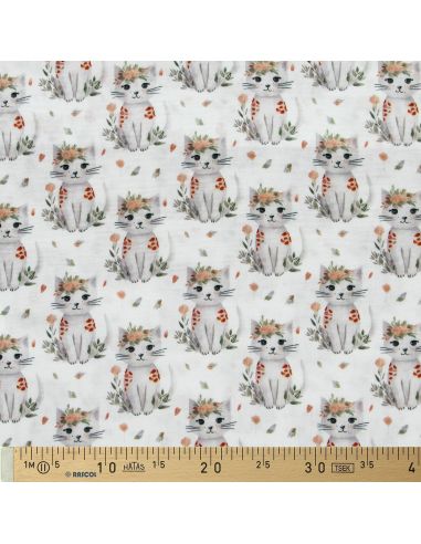 Tissu double gaze imprimé - Minoshka