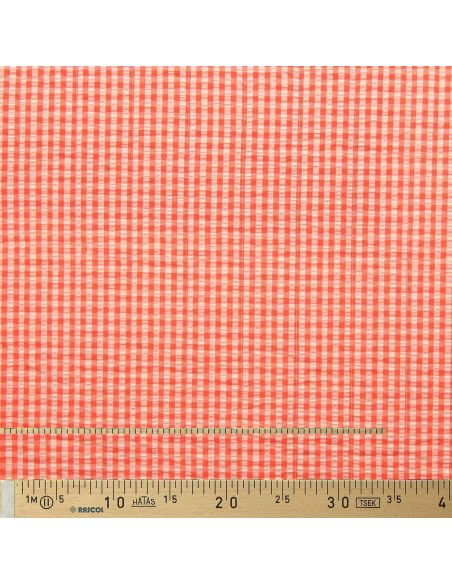 Tissu coton matelassé double face Olympe - Galet et rose