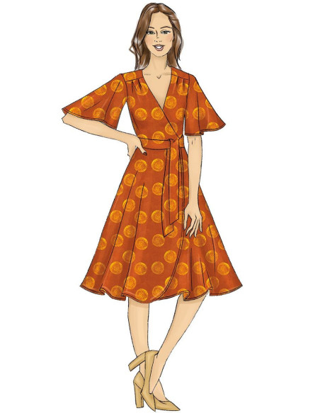 Patrón de vestido y cinturón - Butterick 6654