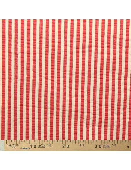 Tissu coton matelassé double face Clafoutis - Peau et cerise