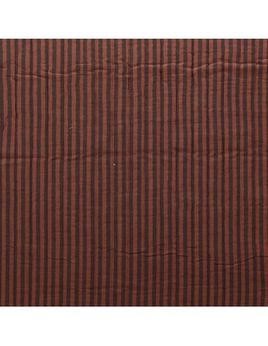 Tissu coton matelassé double face Saian - Marron et auburn
