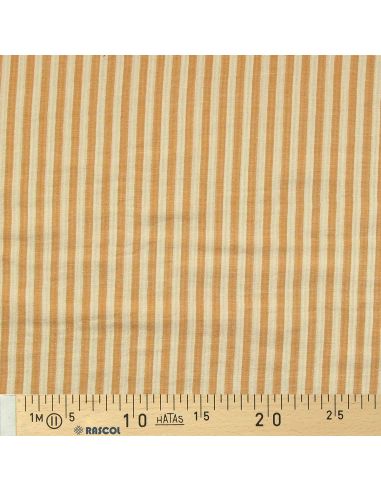Tissu double gaze gaufrée rayures - Vert clair et amande