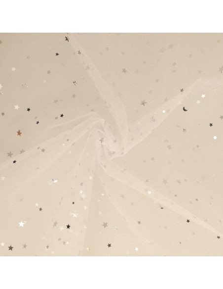 Tulle nuit étoilé - Blanc