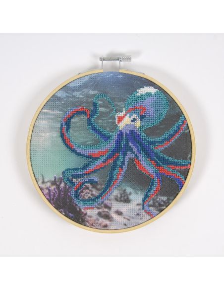 Kit broderie point de croix - Poulpe