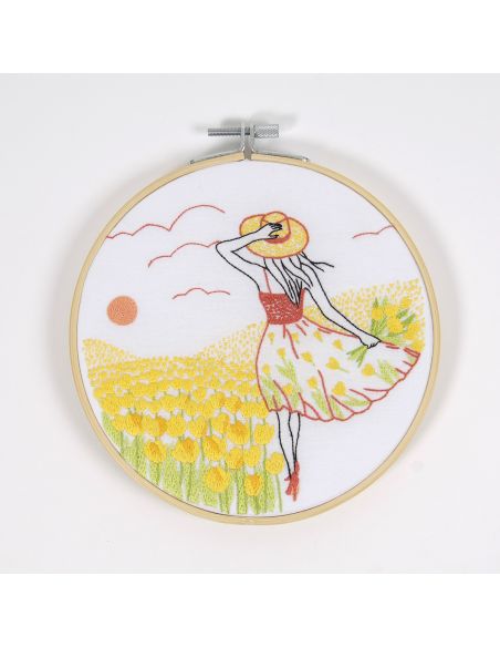 Kit broderie - Tulipes romantiques