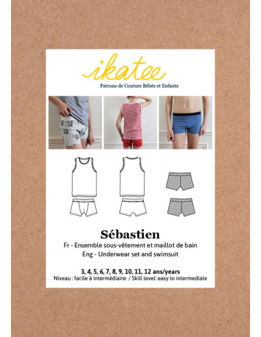 Patrón de ropa interior y traje de baño Sébastien - Ikatee
