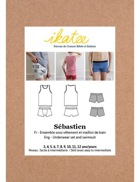 Patrón de ropa interior y traje de baño Sébastien - Ikatee