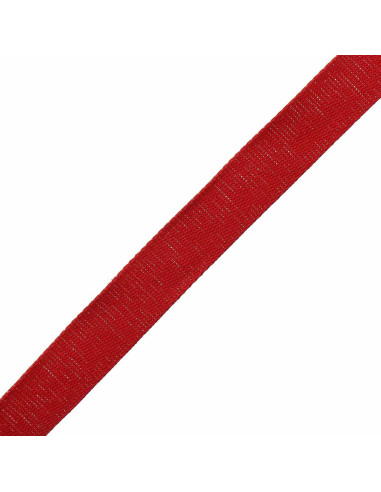 Correa de algodón para bolso brillante - Rojo