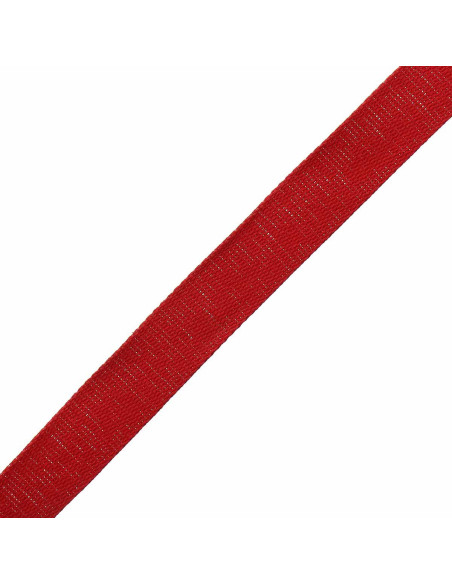 Correa de algodón para bolso brillante - Rojo
