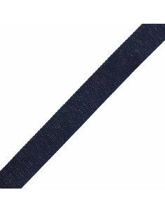 Correa de algodón para bolso brillante - Azul marino 2