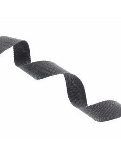 Correa de algodón para bolso brillante - Gris antracita
