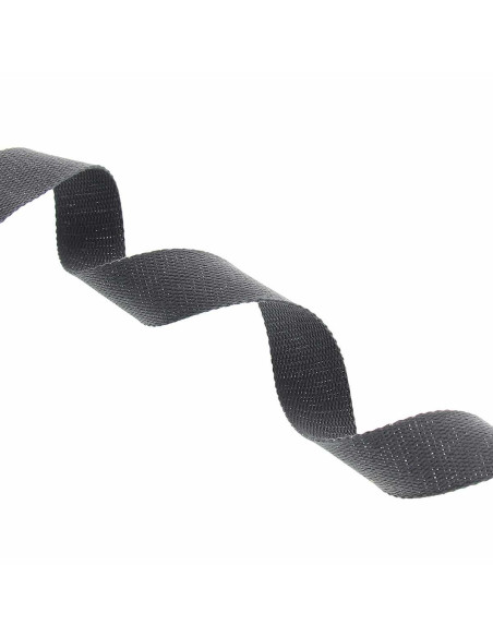 Correa de algodón para bolso brillante - Gris antracita