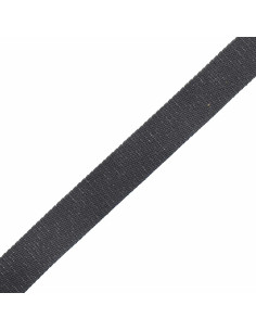 Correa de algodón para bolso brillante - Gris antracita 2