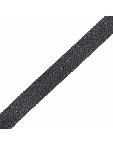 Correa de algodón para bolso brillante - Gris antracita
