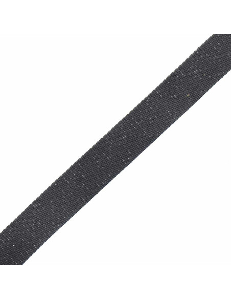 Correa de algodón para bolso brillante - Gris antracita