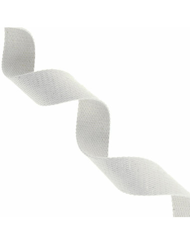 Correa de algodón para bolso brillante - Blanco