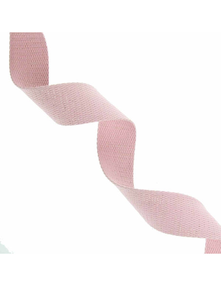 Correa de algodón para bolso brillante - Rosa