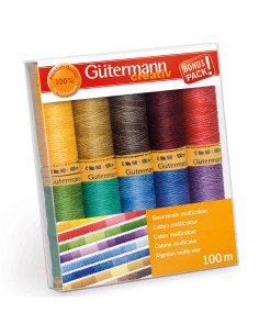 Set de 10 hilos de coser de algodón Gütermann - Multicolor