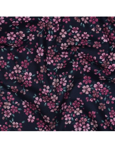 Tissu popeline de coton Eloïse - Bleu marine