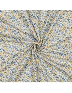 Tissu popeline de coton Romy - Bleu