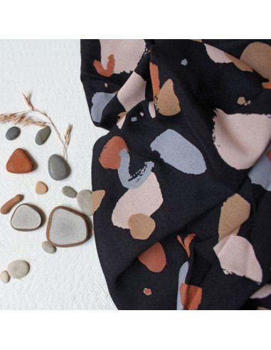 Tejido viscosa Granito Night - Atelier Brunette