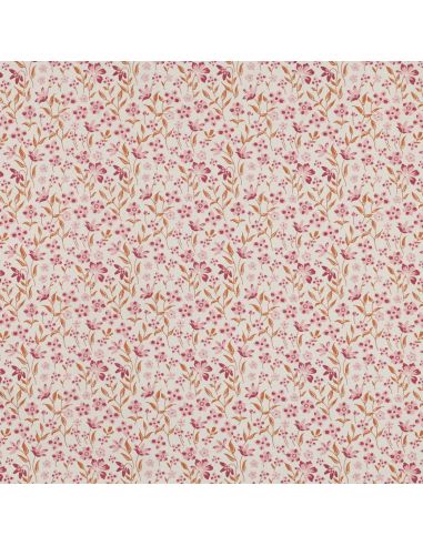 Tissu popeline de coton Romy - Rose