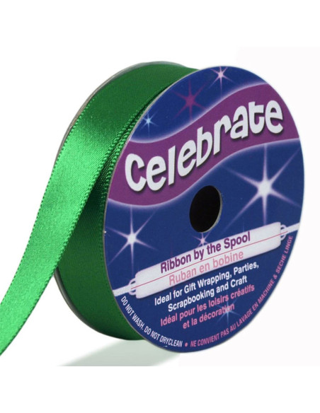 Cinta de satén Celebrate verde oscuro - 13 mm x 6 metros
