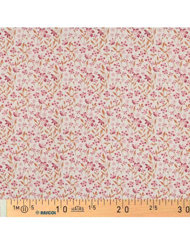 Tissu popeline de coton Romy - Rose