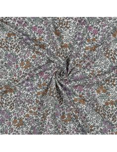 Tissu viscose - Fleurette blanc cassé