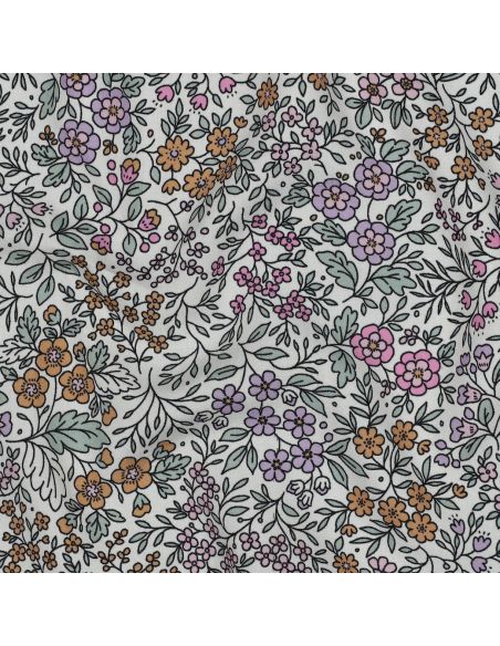 Tissu viscose - Fleurette blanc cassé