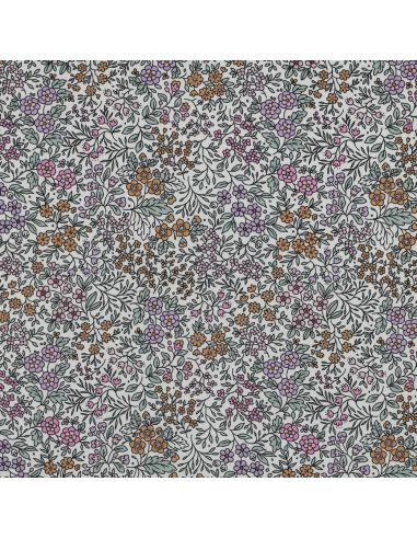 Tissu viscose - Fleurette blanc cassé