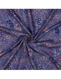 Tissu viscose - Fleurette violette