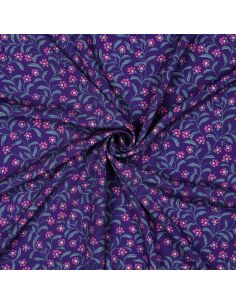 Tissu viscose - Ornements violet